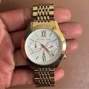Michael Kors Gold Watch Stainless steel back Water Resistant